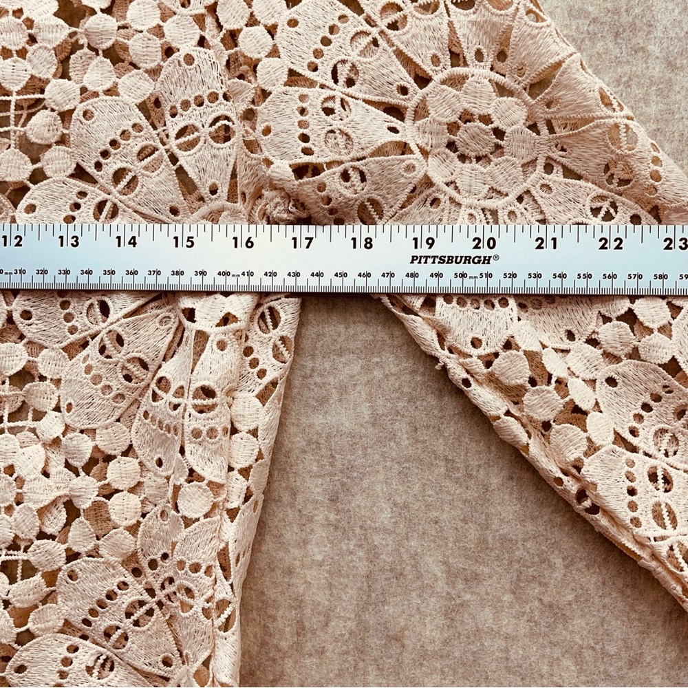 Women's Lace Long Sleeve Top in Nude/Pink L - Picture 6 of 8